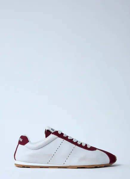 Plume Leather and Suede Sneakers