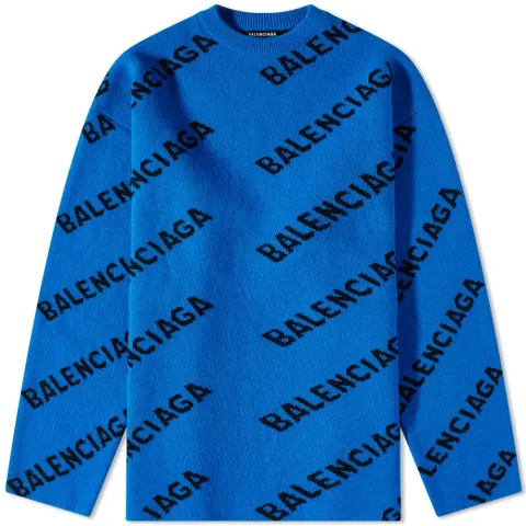 All Over Intarsia Logo Knit