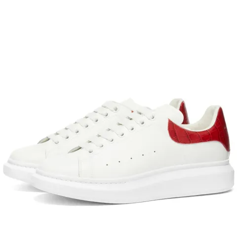 Mock Croc Heel Tab Wedge Sole Sneaker