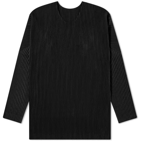 Pleated Long Sleeve T-Shirt