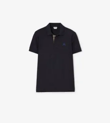 Cotton Polo Shirt in Iris purple