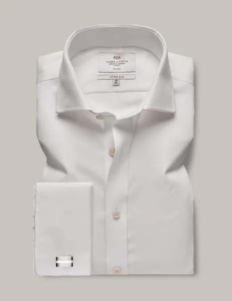 Hawes & Curtis Slim Fit Non Iron Cutaway Collar Shirt White