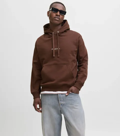 Men's Brown Embroidered Original Studio Hoodie