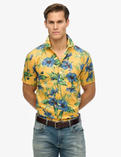 Superdry & Co Cotton Blend Hawaiian Shirt Yellow Mix
