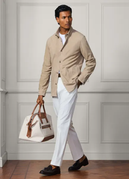 Slim Fit Kensington Cotton-Silk Chinos
