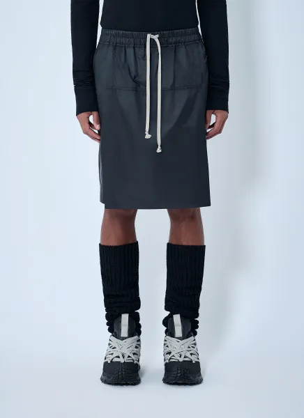 Drawstring Midi Kilt Shorts