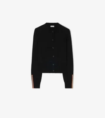Wool Cardigan in Black