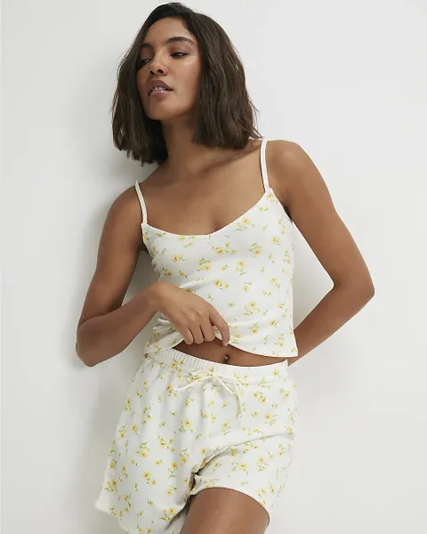 River Island Floral Cami Top And Shorts Set