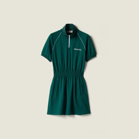 Technical jersey mini-dress
