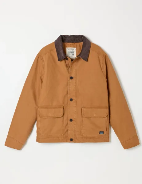 FatFace Canvas Barn Jacket Sand
