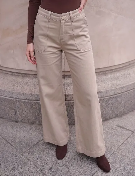Roman Petite Mid Rise Stretch Jeans Stone