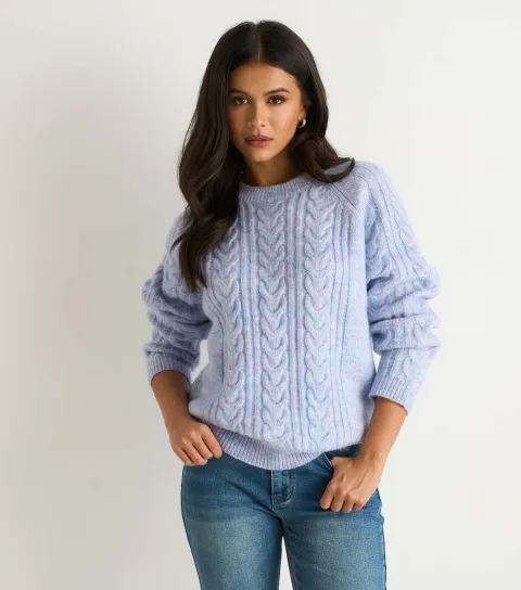 Women's Blue Cable Flex Jumper