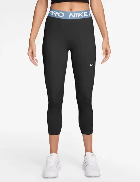 Nike Pro High Waisted Cropped Leggings Black