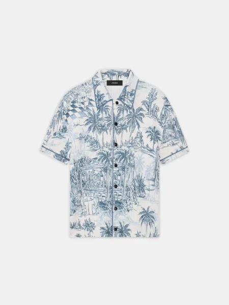 CHATEAU PALMS CAMP SHIRT - Alabaster