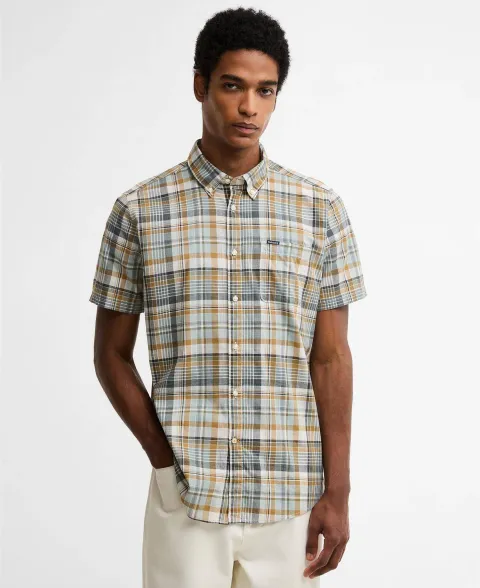 Baycliff Checked Tailored Short-Sleeved Shirt