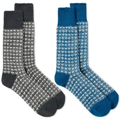 Broken Line Crew Sock - 2 Pack