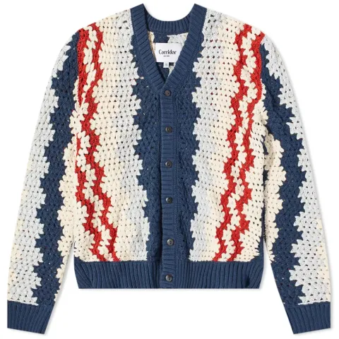 Hand Knit Grandpa Crochet Cardigan