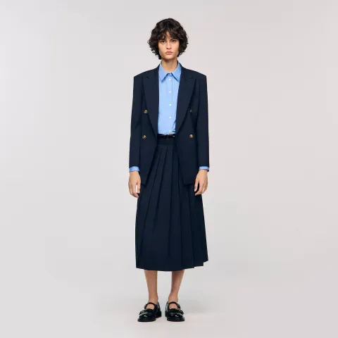 Long pleated skirt