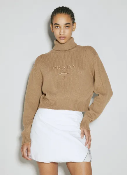 Logo Embroidery Rollneck Sweater