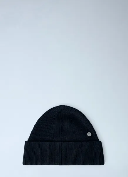 Wool Beanie With Rivet