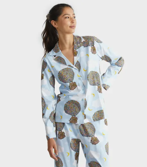 Women's Light Blue Disney Up Print Pyjama Set