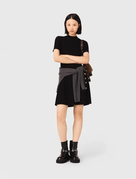 Short knit button dress