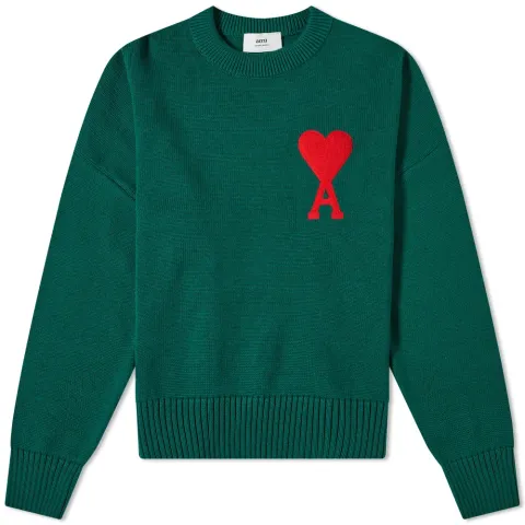 AMI Large A Heart Crew Knit