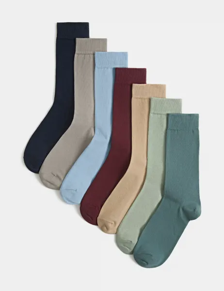 Marks & Spencer 7pk Cool & Fresh Cotton Rich Socks Multi