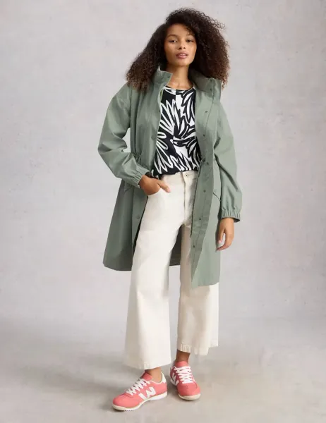 White Stuff Hooded Rain Jacket Green