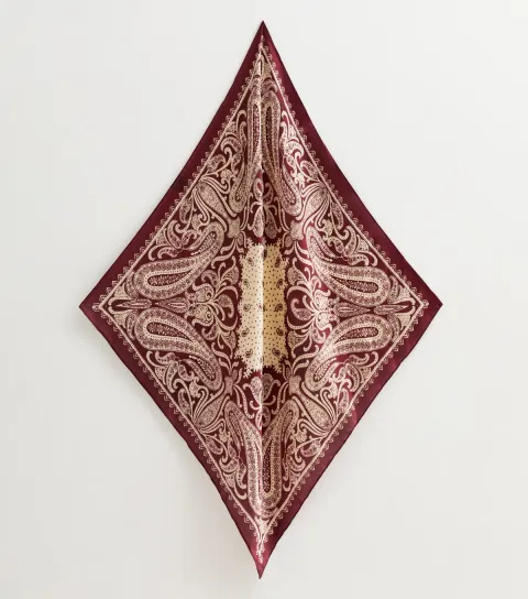 Burgundy Paisley Headscarf