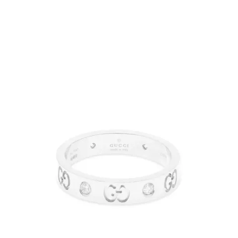 Gucci Icon Thin Diamond Band Ring