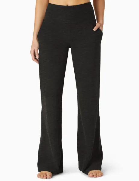 Beyond Yoga Spacedye Laid Back Wide Leg Trousers Black