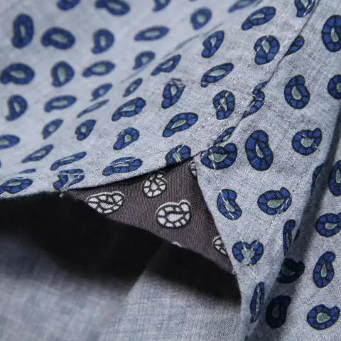 Tailored Fit Mini Paisley Print Shirt
