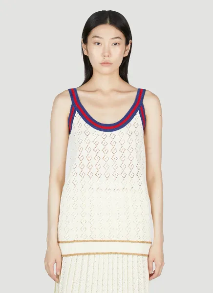 G Rhombus Knit Tank Top
