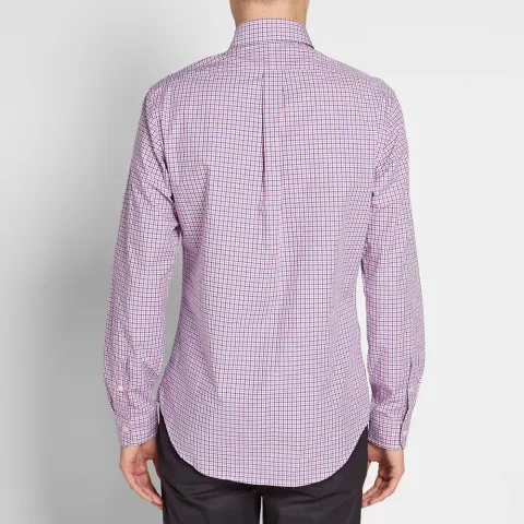 Slim Fit Button Down Check Shirt