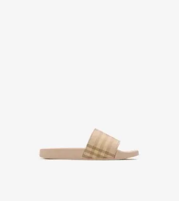 Check Slides in Teacup pink - Women, Technical
