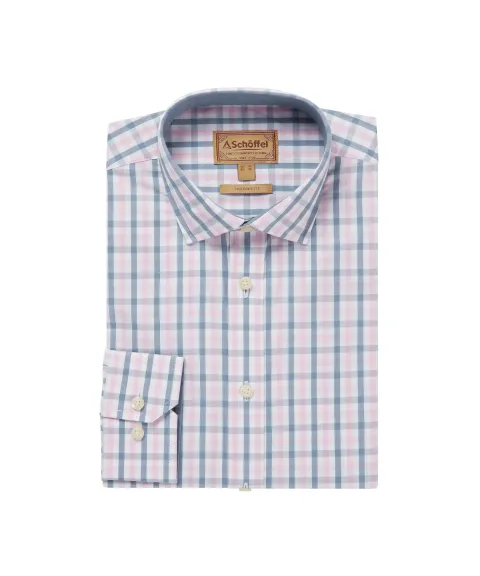 Schöffel Country Hebden Tailored Shirt - Dark Denim/Pink