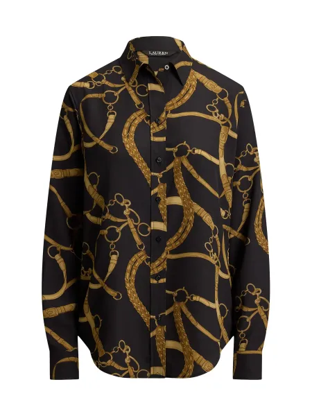 Chain Link Print Long Sleeve Shirt