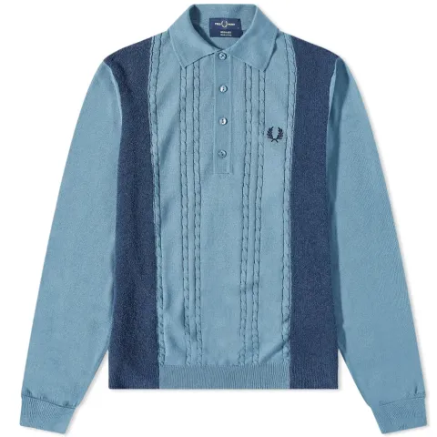 Cable Long Sleeve Polo