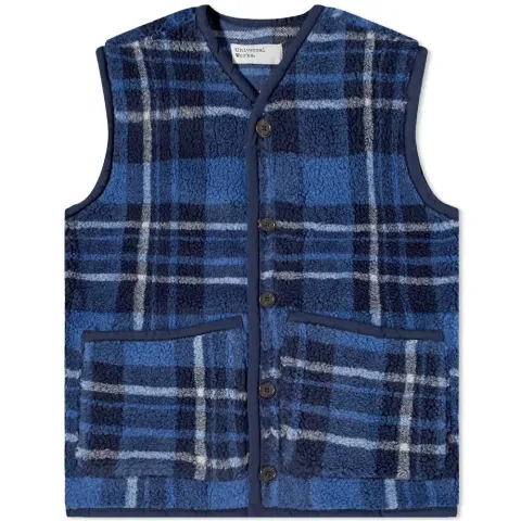 Lancaster Check Mountain Fleece Gilet