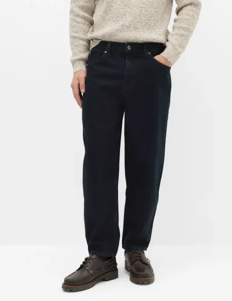 Marks & Spencer Authentic Barrel Fit Rigid Jeans Blue/Black