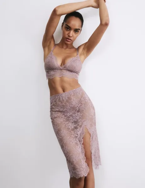 ROSIE Nolana Lace Half Slip Praline