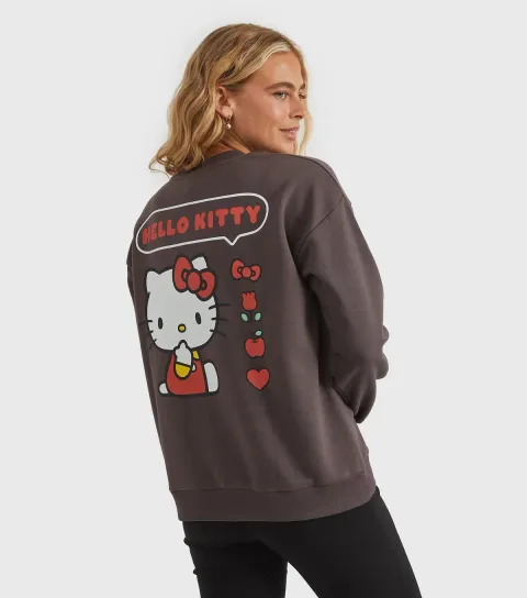 Women's Clothing Dark Grey Hello Kitty Sweatshirt