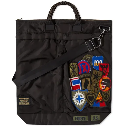 Vintage Patch Helmet Flight Bag