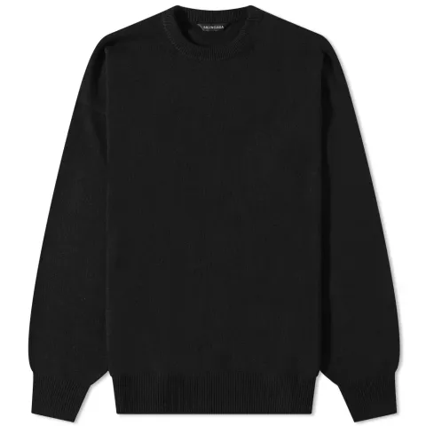 Back Detail Logo Crew Cashmere Knit