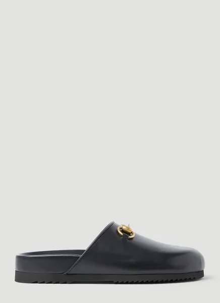 Horsebit Leather Slippers