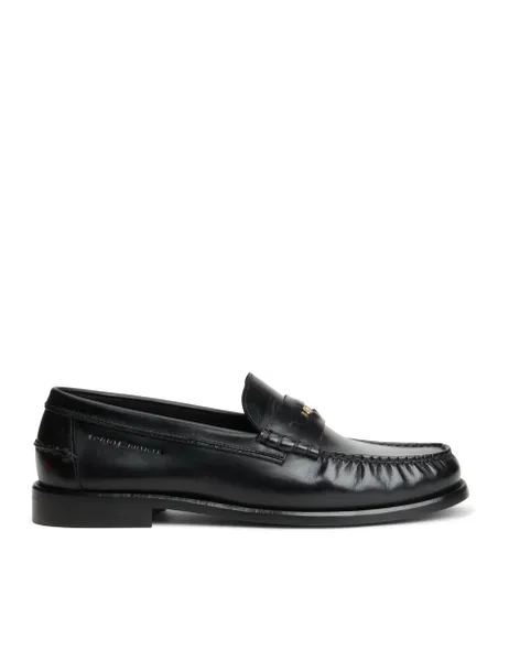 Tommy Hilfiger Brushed Leather Loafers Black