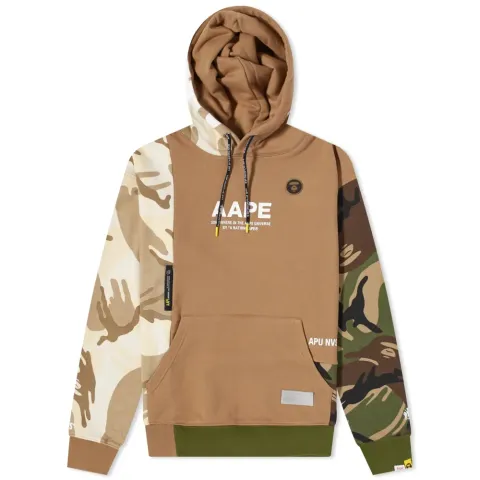 AAPE Camo Panel Popover Hoodie