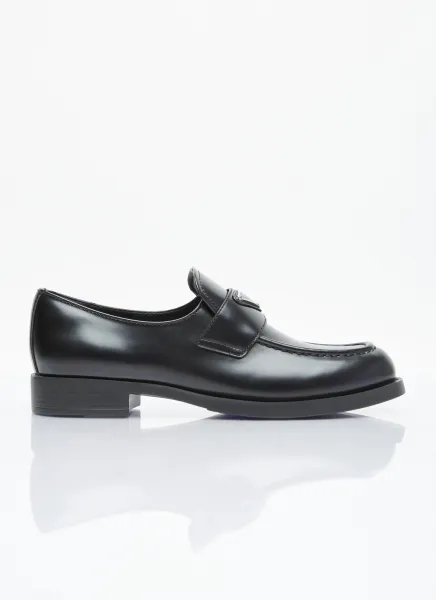 Brushed Leather Loafers