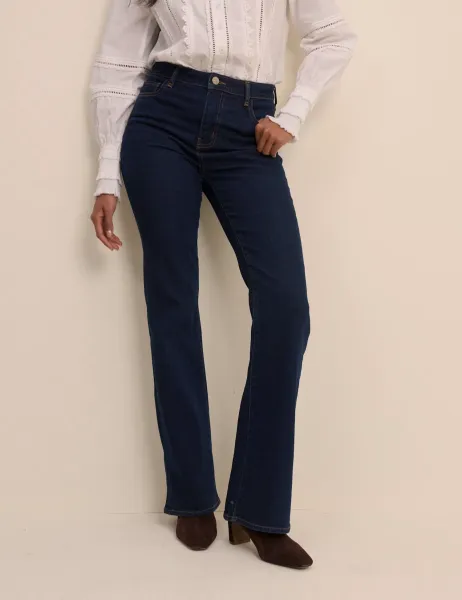Nobody's Child High Waisted Bootcut Jeans Blue